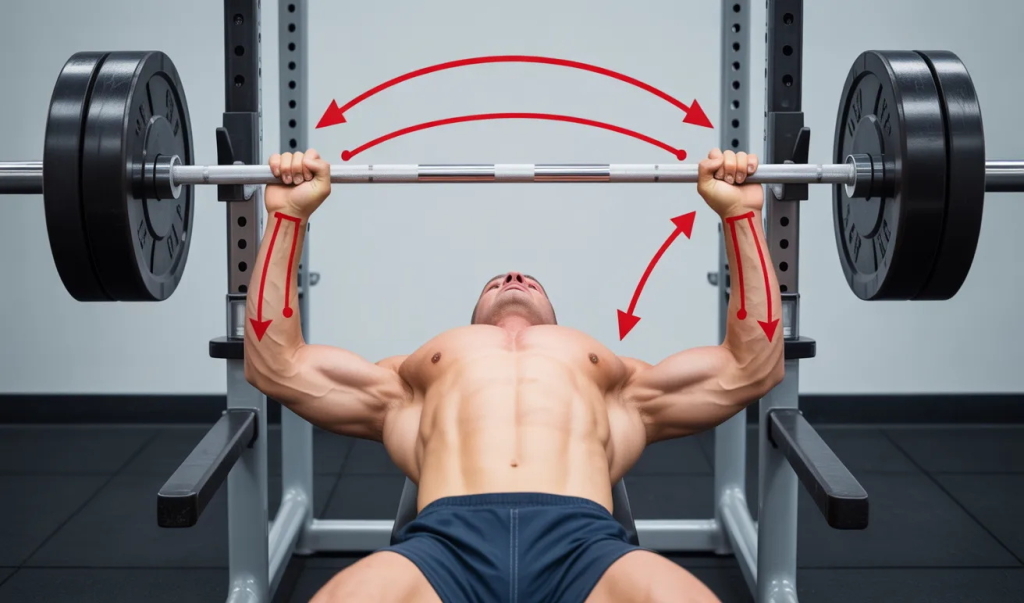 Техника жима лёжа: 12 ошибок, из-за которых не растёт вес и болят плечи