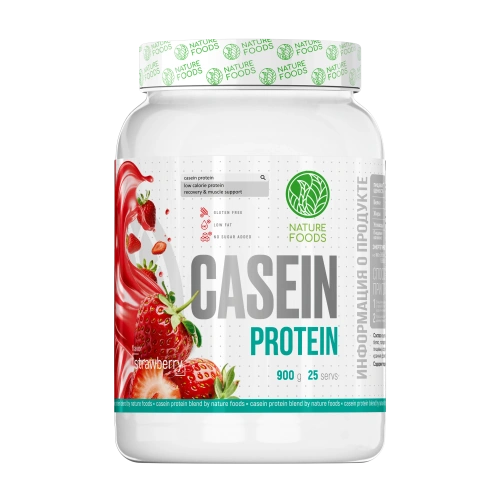 Nature Foods Casein / 900г / клубника