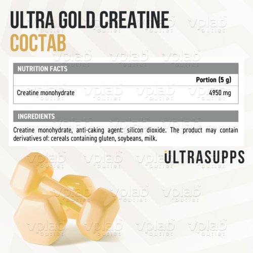 ULTRASUPPS Ultra Gold Creatine Monohydrate / 300г - Cлайд 4