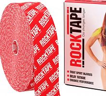 RockTape Кинезиотейп Bulk H2O / 5см x 32м / красный логотип