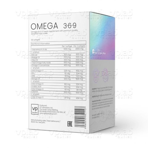 VP Omega 3-6-9 / 60капс - Cлайд 3