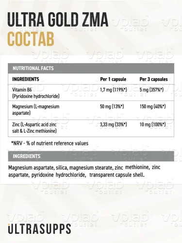 ULTRASUPPS Ultra Gold ZMA / 90капс - Cлайд 4