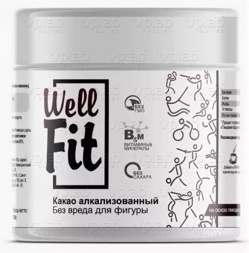 Well Fit Какао Алкализованный / 200г