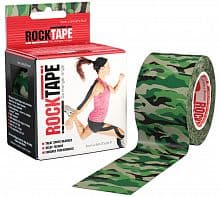 RockTape Кинезиотейп Design / 5см х 5м / камуфляж зеленый