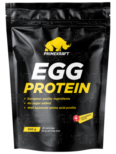 Prime Kraft EGG PROTEIN / 900г / клубника-сливки