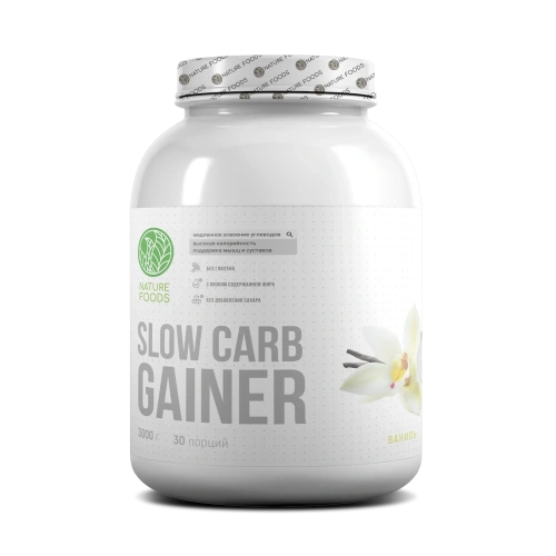 Nature Foods Slow Carb Gainer / 3000г / ваниль