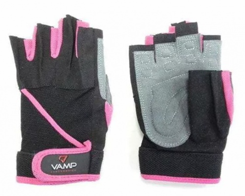 VAMP Weight lifting gloves 520 / black-pink / L
