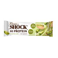 FitnesShock Hi Protein Батончик неглазированный / 60г / фисташковый десерт