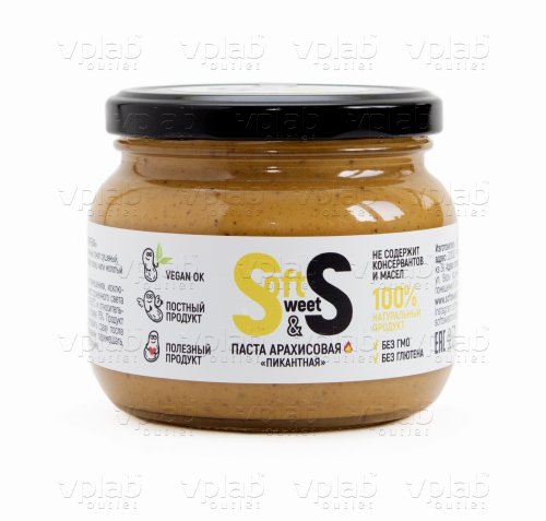 Soft & Sweet Паста арахисовая/350г/ пикантная
