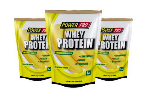 PowerPro WHEY PROTEIN / 1кг / банан