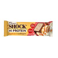 FitnesShock Hi Protein Батончик глазированный / 40г / яблоко корица