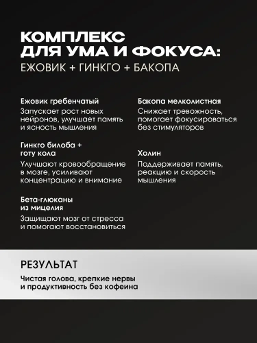 Mantra Ежовик гребенчатый / 120 капсул - Cлайд 4