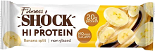 FitnesShock Hi Protein Батончик неглазированный / 60г / банановый десерт