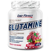 Be first Glutamine powder / 300г / малина