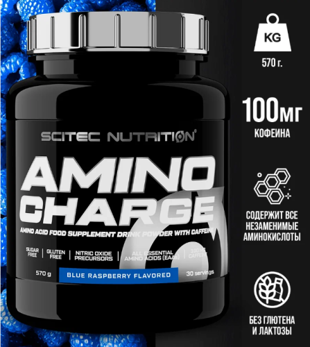 Scitec Nutrition Амино Чардж / 570г / черника