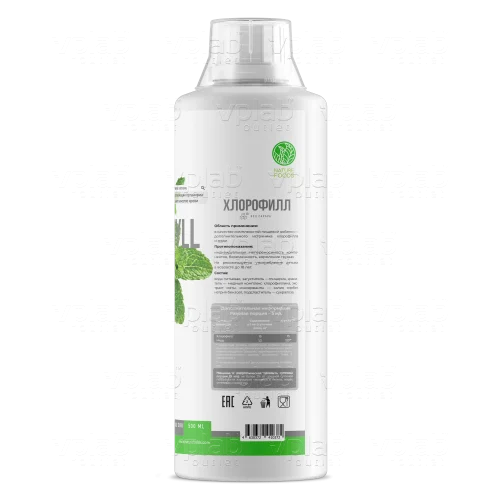 Nature Foods Liquid Chlorophyll / 500мл / мята - Cлайд 2