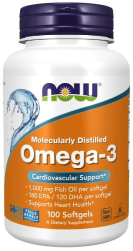 NOW Omega-3 1000мг / 100капс