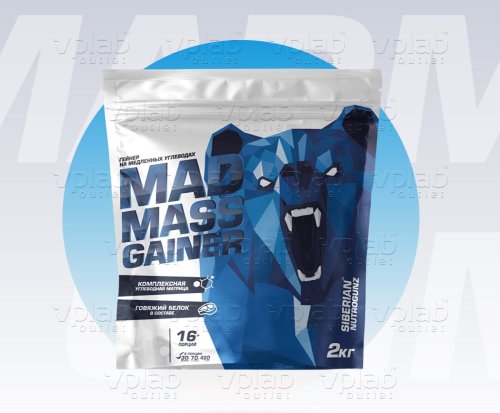 Siberian Nutrogunz MAD MASS GAINER / 2кг / клубника