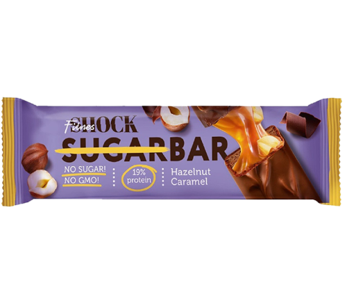 FitnesShock NO SUGAR BAR / 50г / хрустящий фундук