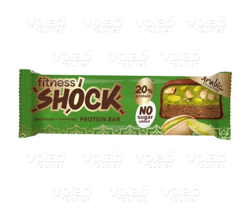 FitnesShock Батончик глазированный / 50г / фисташка-шоколад