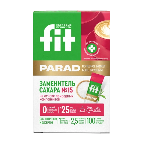 Fit Parad Заменитель сахара №15 / 50г/ 100 стик - Cлайд 2