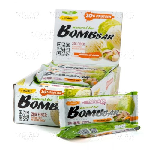 BOMBBAR Протеиновый батончик / 60г / фисташковый пломбир
