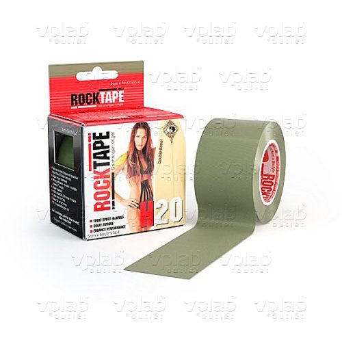 RockTape Кинезиотейп H2O / 5см х 5м / олива