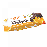 Protein Rex Пирожное протеиновое Brownie / 50г / апельсин