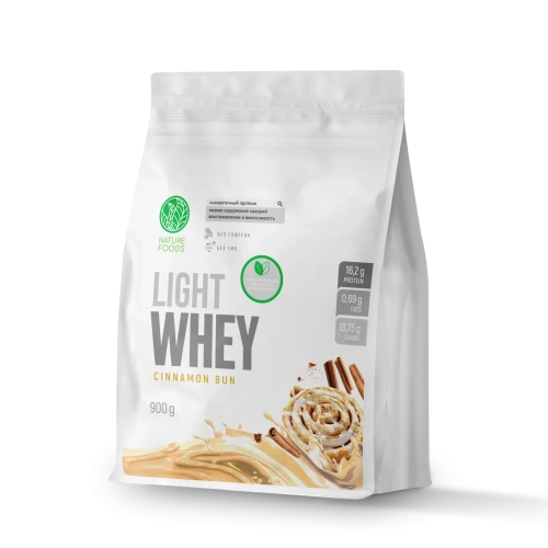 Nature Foods Light Whey / 900г / булочка с корицей