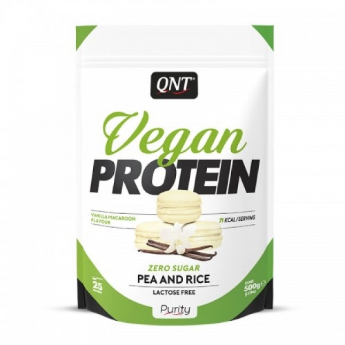 QNT Vegan Protein / 500г / ванильно-минданое печенье