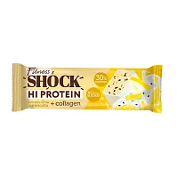 FitnesShock Hi Protein Батончик глазированный / 40г / лимон-чиа