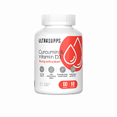 ULTRASUPPS Куркумин Витамин D3 / 60капс