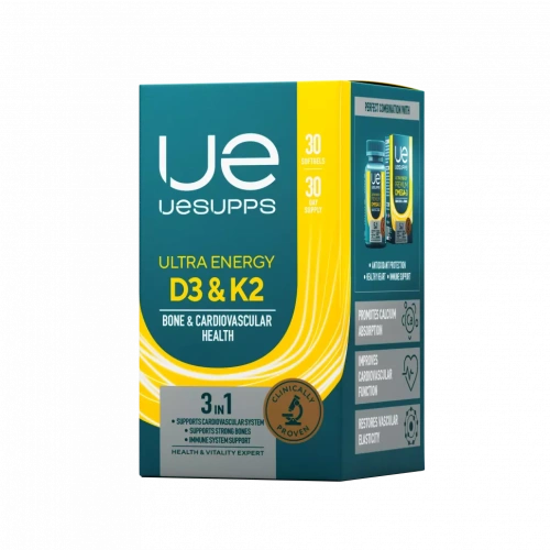 UESUPPS Ультра Энерджи Витамин D3 и K2 / 30капс