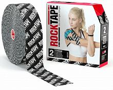 RockTape Кинезиотейп Bulk H2O / 5см x 32м / черный логотип