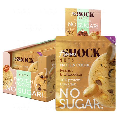 FitnesShock NUTS Печенье / 40г / арахис-шоколад