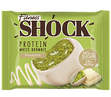 FitnesShock PROTEIN BROWNIE / 50г / белый шоколад и фисташка