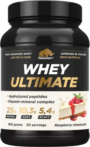 Prime Kraft Whey hydrolyzed peptides / 900г / малиновый чизкейк