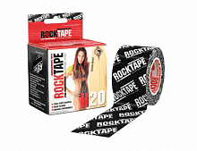 RockTape Кинезиотейп H2O / 5см х 5м / черный логотип