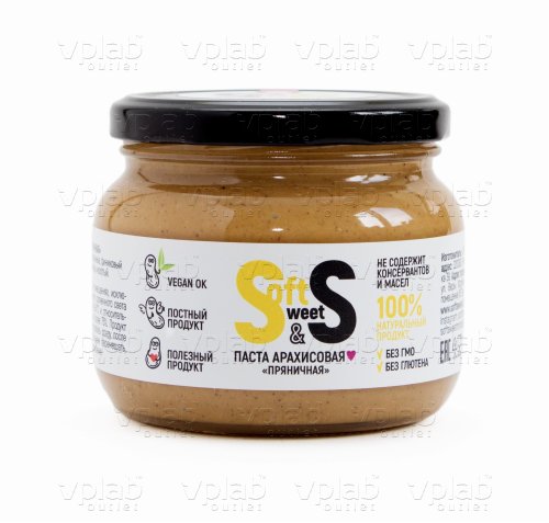 Soft & Sweet Паста арахисовая/350г/ пряничная