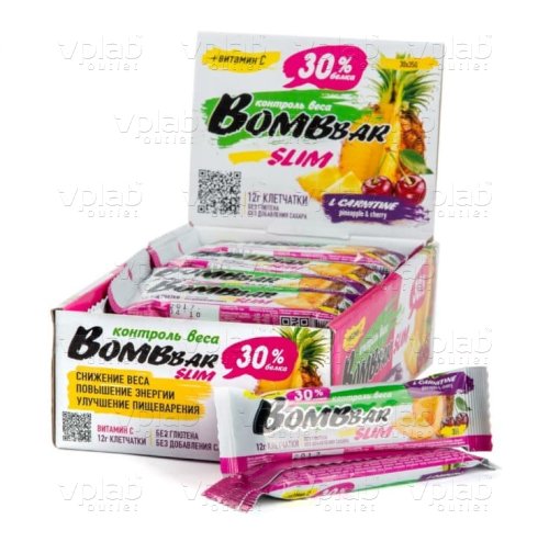BOMBBAR Slim Протеиновый батончик / 35г / ананас вишня
