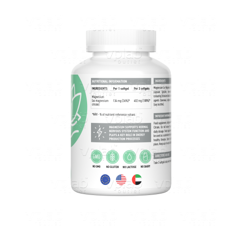 ULTRASUPPS Magnesium Citrate / 90softgels - Cлайд 3