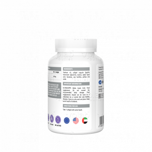 ULTRASUPPS Альфа-липоевая кислота / 30капс - Cлайд 3